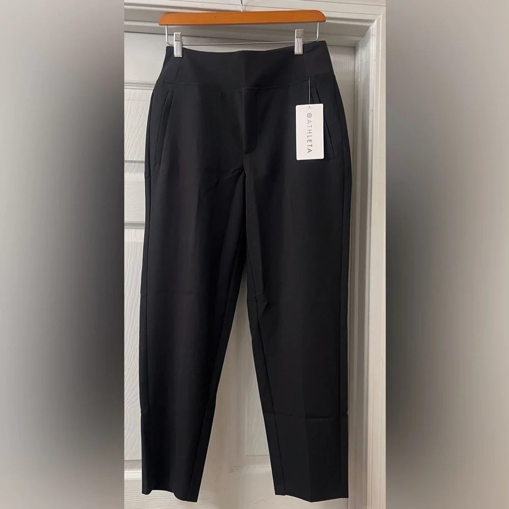 Athleta Black Slim Tailored High-Waist Pants
